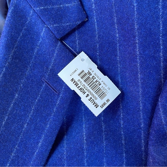Maus & Hoffman Wool Blazer $895 NWT with small flaw shown circled - Picture 4 of 6